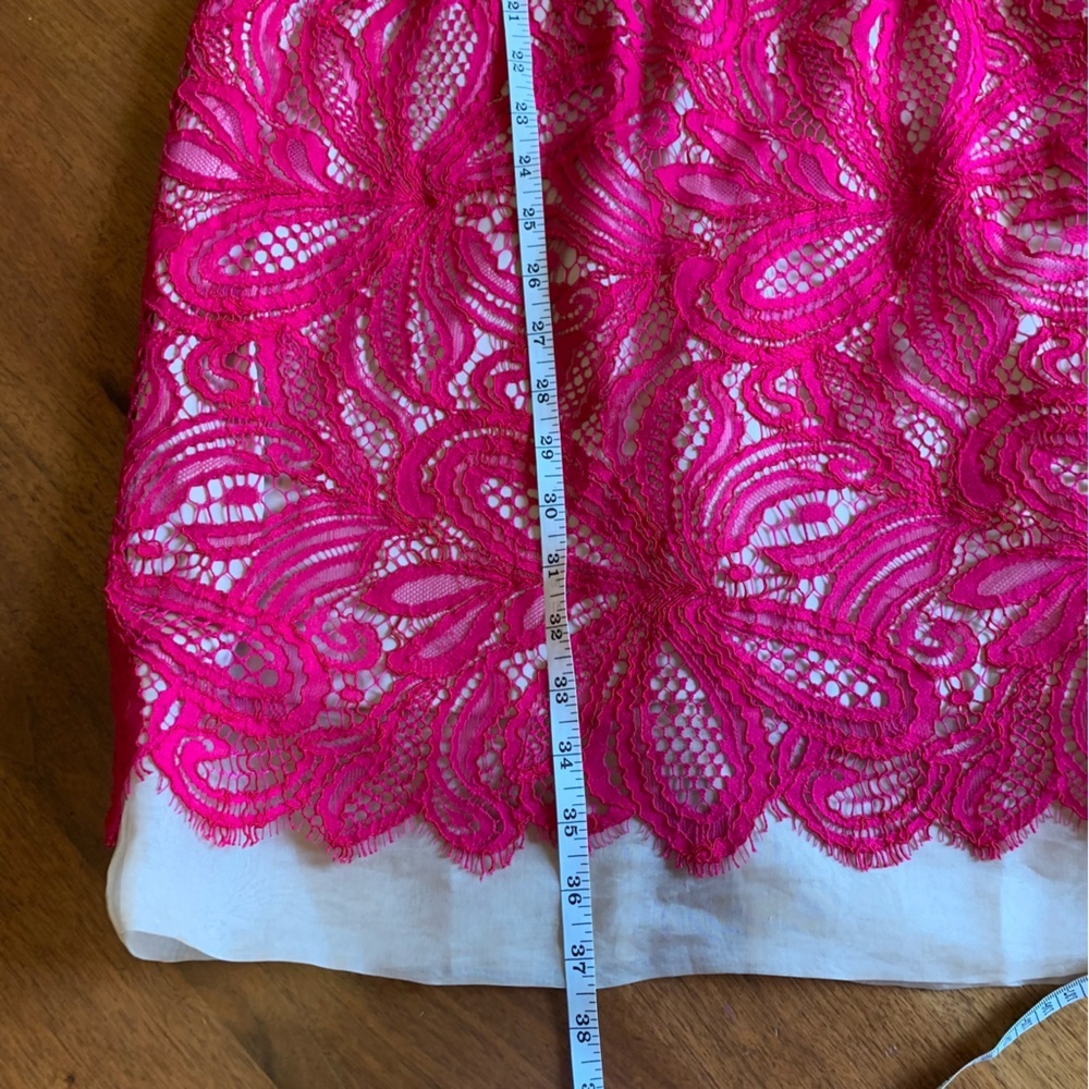 Trina Turk Hot Pink Floral Lace Cocktail Dress - Picture 3 of 16
